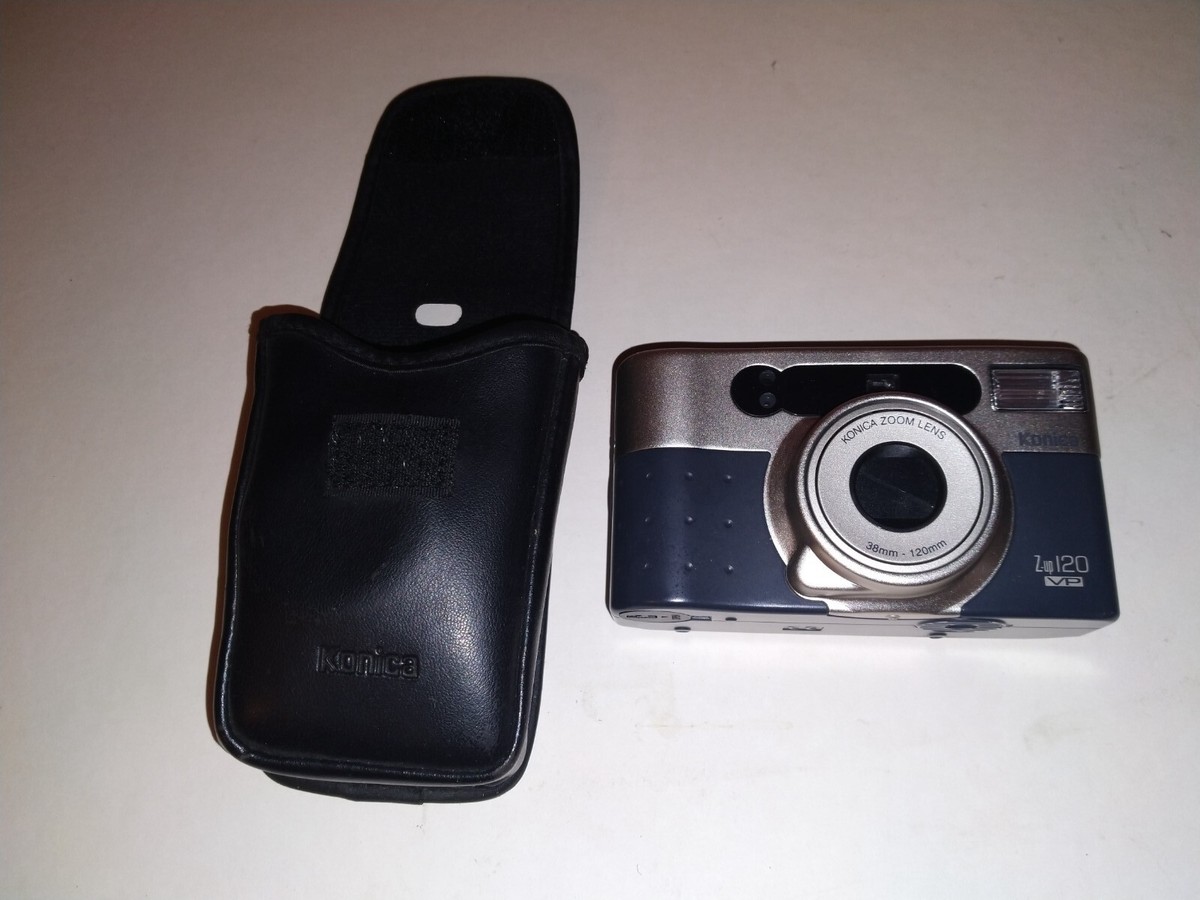Vintage Konica Z-up 120 VP 35mm Compact Camera Retro + case vgc