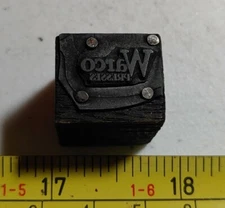 Vintage Letterpress Printing Block Warco Presses Advertising