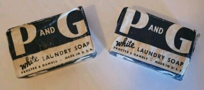 P & G White Laundry Soap Procter Gamble Vintage New Unopened Old Stock Lot Of 2