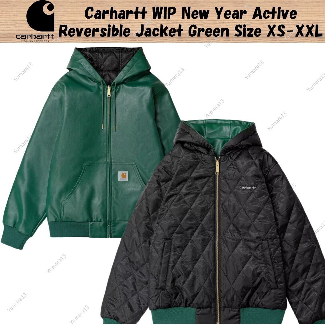 Carhartt WIP New Year Active Reversible Jacket Green Size XS Carhartt WIP New Year Active Reversible Jacket Green Size XS