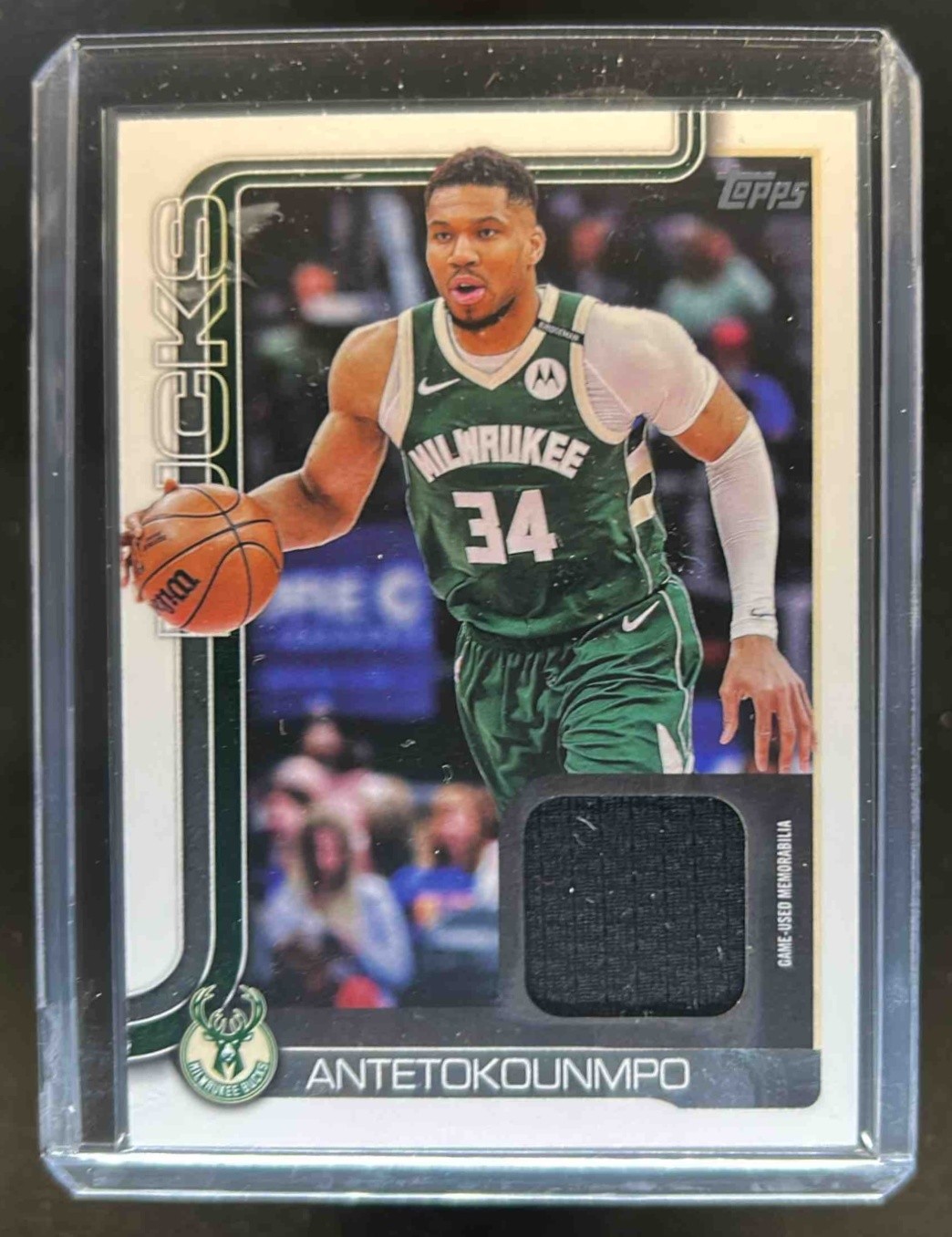 2025-26 Topps Giannis Antetokounmpo Real One Relic Jersey #FRO-GA Bucks