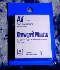 SHOWGARD "AV 31/41" BLACK BACKGROUND (40) MOUNTS PER PACK FAIR PRICE #1
