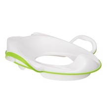 Munchkin Sturdy Potty Seat White Green Trim Non-Slip Toddler Toilet Trainer