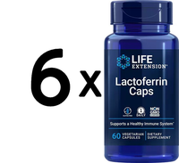 6 X Life Extension Lactoferrin Caps - 60 Caps (1027,75 Eur/Kg)