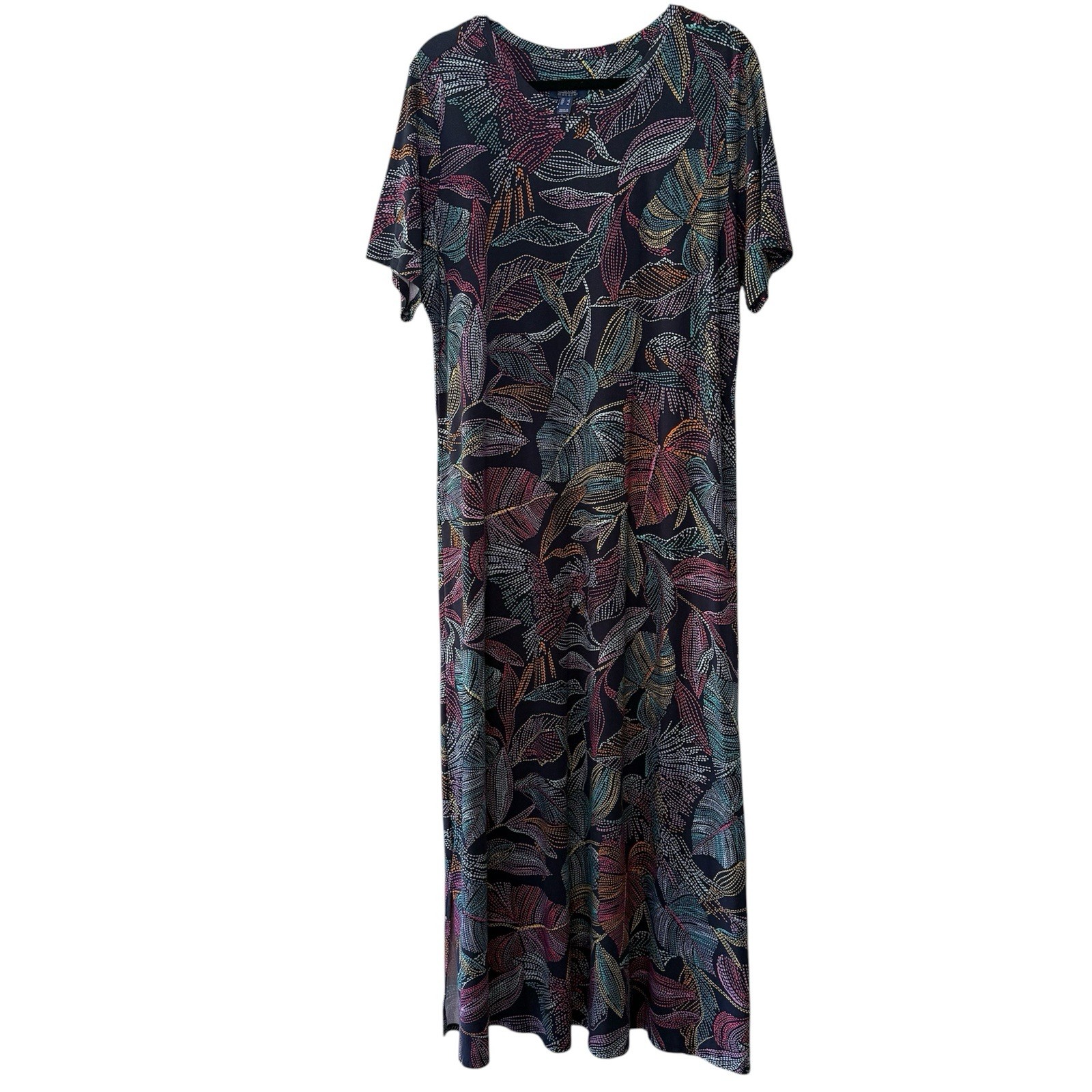 Denim & Co. Beach Women’s Large Maxi Rayon Tshirt Dress