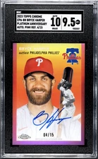 2023 Topps Chrome Platinum Anniversary - Autographs Bryce Harper #CPA-BH Pink...