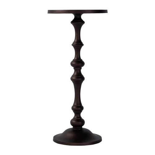 Butler Specialty Company Passeo 10 in. W Round Metal Pedestal End Table-Bronze - Picture 2 of 4