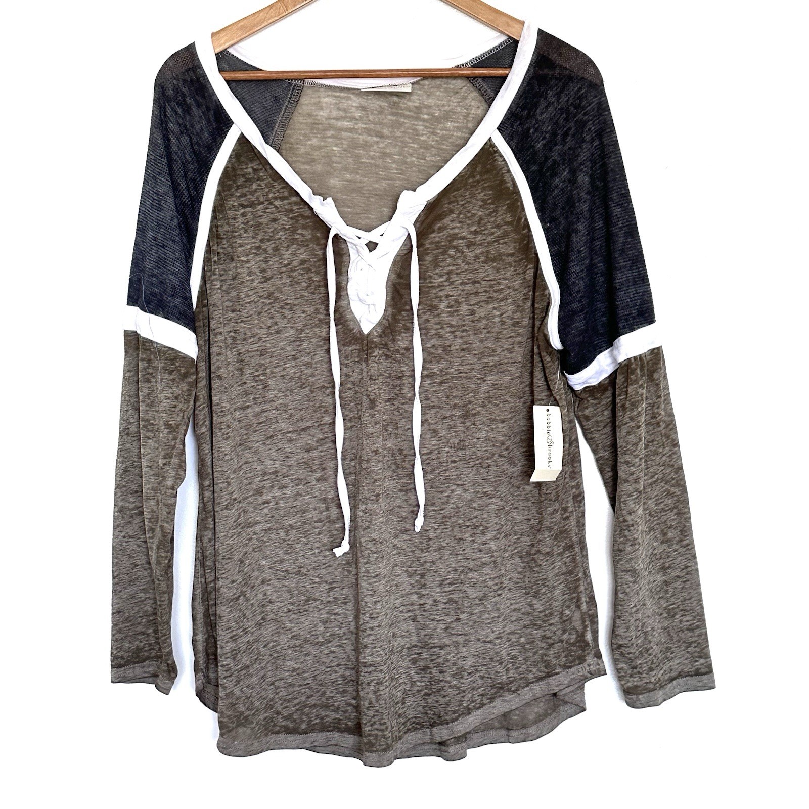 NWT Bobbie Brooks Plus Shirt Women’s 1X Sheer Long Sleeve Top