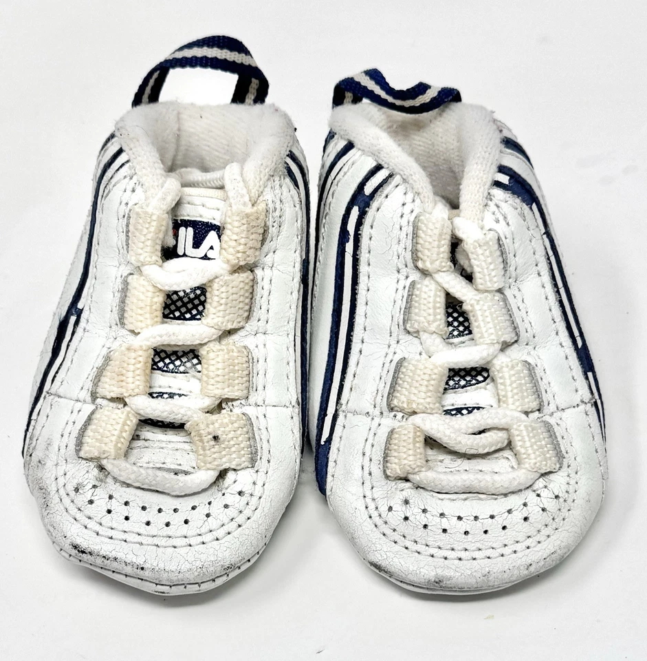 Vintage OG 1996 Fila Stack II 2 Jerry Stackhouse Toddler Infant Crib sz 2 - Image 3 of 4