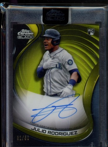 2022 Topps Chrome Black - Auto Julio Rodriguez #CBA-JRO Gold Refractor /50 RC