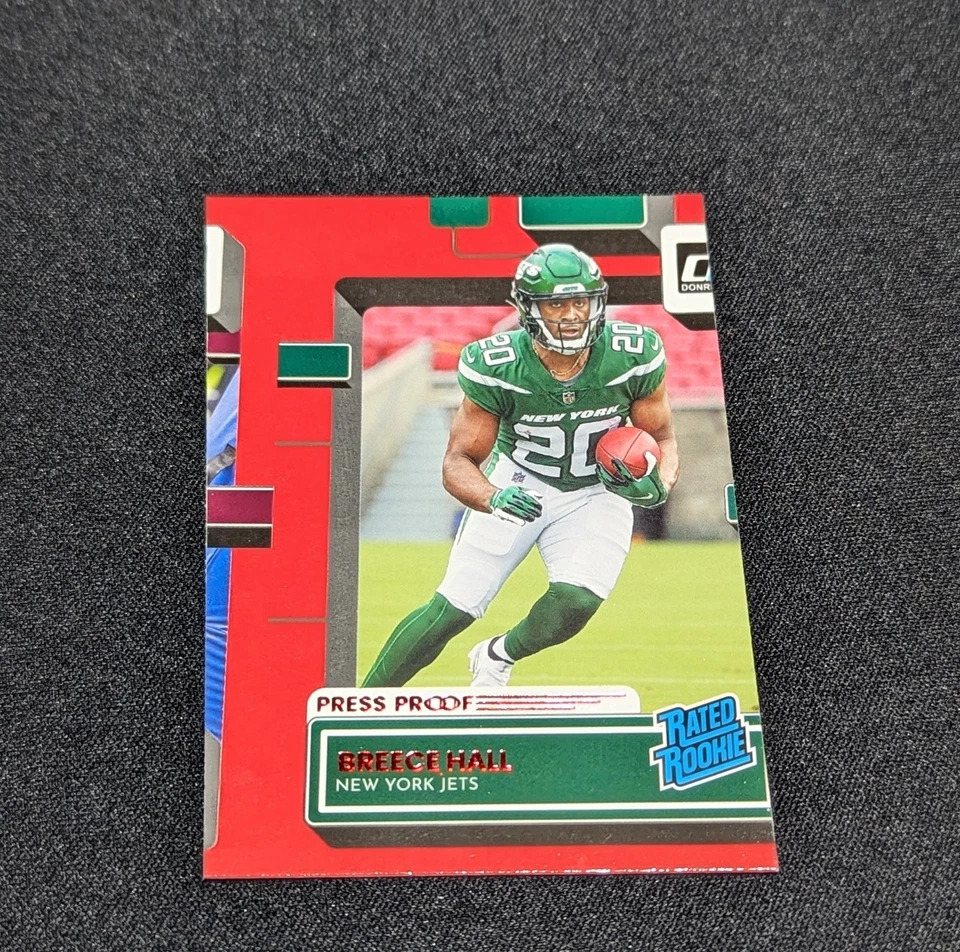 👀RARO ERROR/ERROR 1 de 1 2022 Donruss BREECE HALL Prueba de Prensa Clasificado 314 Novato Foto 2 de 4