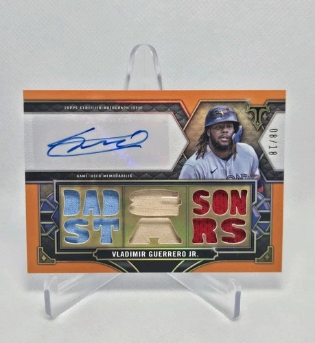 2022 Topps Triple Threads VLADIMIR GUERRERO JR. Patch Bat Auto #TTAR-VGJ3 /18