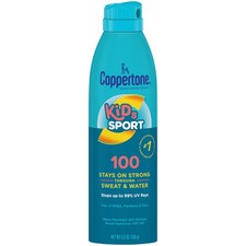 Coppertone Kids Sport Sunscreen Spray SPF 100 Water Resistant 5.5 Ounce