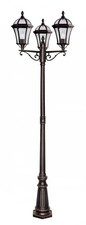Outdoor Light Brown Capri 3 Lamp Post Rustic 2.35m Searchlight 1569-3