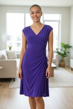 Lauren Ralph Lauren Dress Womens 8 Ruched Stretch Side Tie Sleeveless Chic