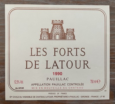 Les Forts de Latour 1990 Label - 75cl