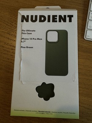 NUDIENT  THE ULTIMATE THIN CASE  / iPhone 15 Pro Max / Pine Green
