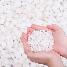 White 2.0 Lb 3/8" Natural Aquarium Gravel Pebbles Decorative Substrate