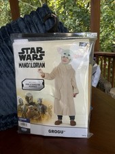 Star Wars Kids Grogu Baby Yoda Halloween Costume Robe Headpiece Toddler 2T-3T