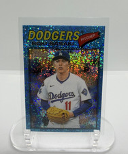 Topps 2026 Heritage Roki Sasaki #39 Los Angeles Dodgers Blue Sparkle Parallel