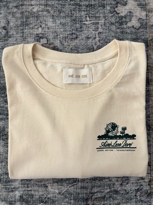 Aime Leon Dore Men's White Short Sleeve T-Shirt Large Tan