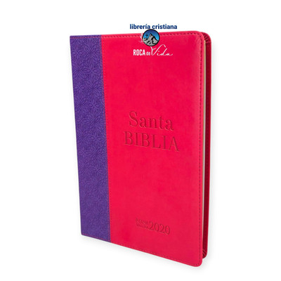 Biblia Reina-Valera 2020 Ultrafina Imitación Piel Lila Rojo