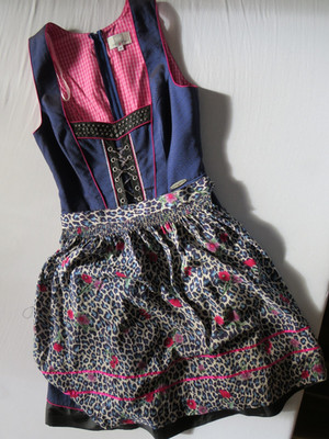 SPIETH & WENSKY Dirndl Damen Trachtenmode Größe  38 blau Vintage-Look