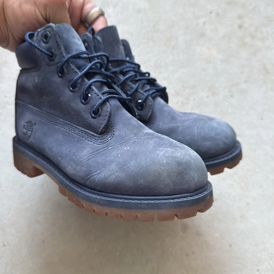 Timberland Botas Jóvenes/Niños Talla 13 Azul Marino Impermeable Bota de Invierno Foto 3 de 4