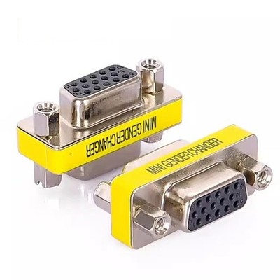 15 Pin VGA SVGA Female to Female Plug Coupler gender Changer Converter Adapter