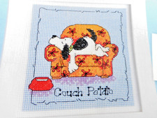 MARGARET SHERRY. COUCH POTATO DOG. CROSS STITCH CHART. FOR CHARITY 🎁