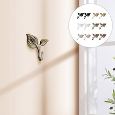 6 Pairs Leaf Shape Hook Hat Farmhouse Wall Mounted Hanging Hooks