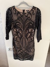 Warehouse Bonded Lace Midi Dress UK 12