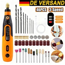 Mini Akku Dremel Multifunktionswerkzeug 46Tlg 3 Gänge Mehrzweck Drehwerkzeug NEU
