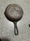 GRISWOLD ERIE #0 CAST IRON SKILLET HEAT RING DOUBLE SPOUT SMALL CAST PAN