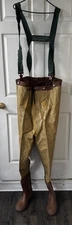 Vintage Rubber Chest Waders with Boots Size 10 Made in USA Fishing Hunting