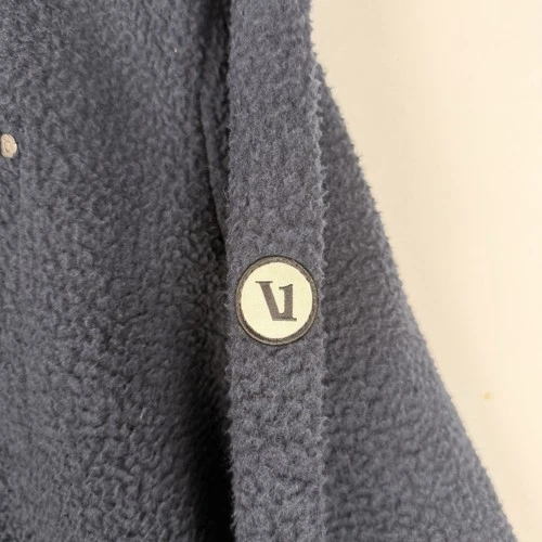 Vuori Idyllwild Sherpa Jacket Men's Size Large Navy Blue Full Zip Logo  image 9