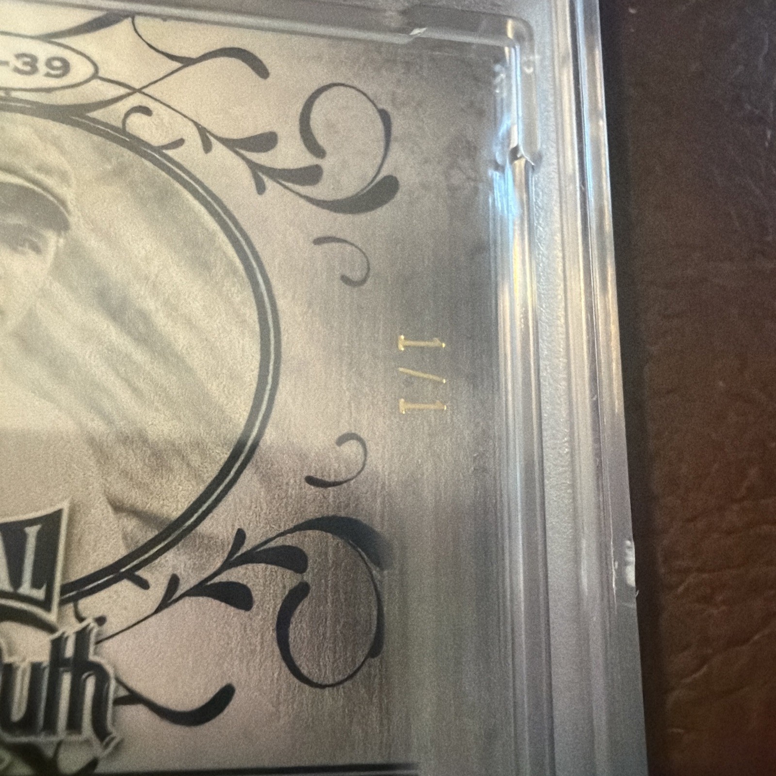 2019 Leaf Metal Babe Ruth Collection Gold Circle #1/1 PSA 7 G/U Bat RLC RARE view 3