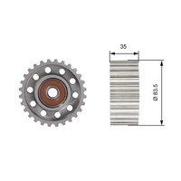 Gates T42100 Umlenk-/FüHrungsrolle, Zahnriemen FüR Toyota VW