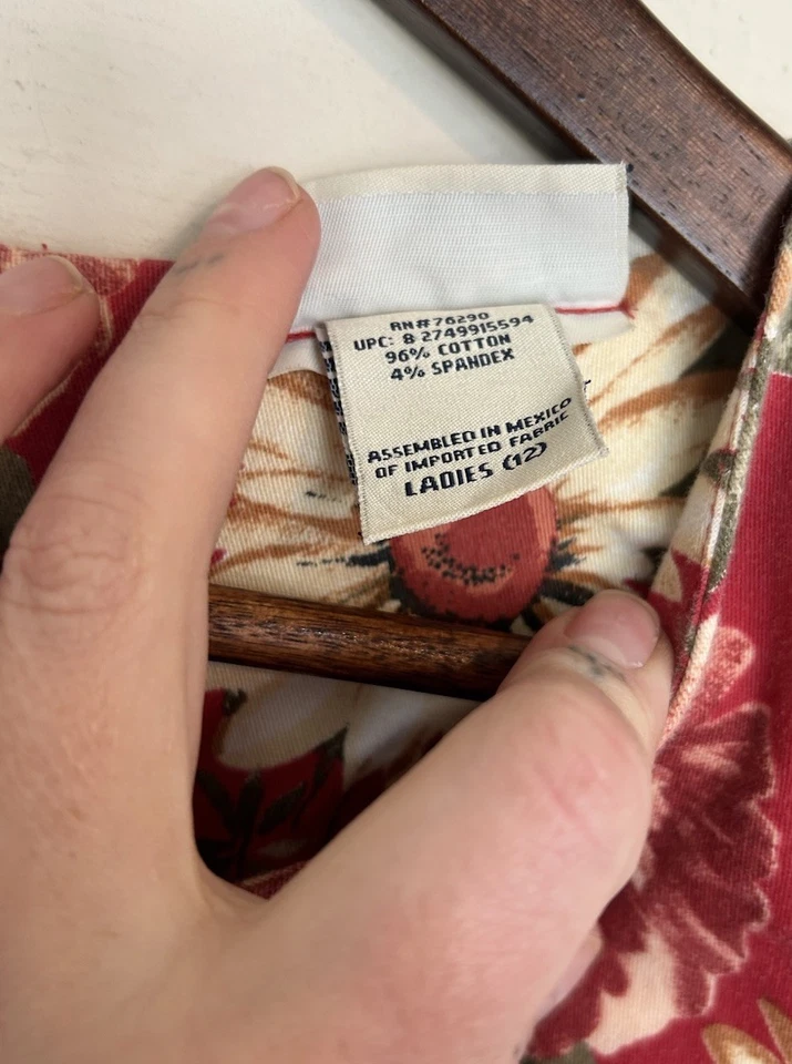 复古 Y2K 90 年代褪色荣耀花卉换装连衣裙 12 红色向日葵 Pinafore Grunge — 第 4/4 张图片