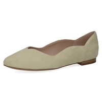 Ballerinas Damen Leder Beige 37 EU Caprice Apple Suede Flach Schuhe