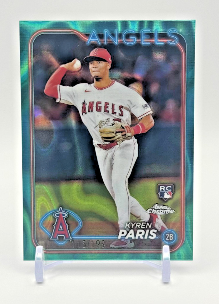 2024 Topps Chrome - Kyren Paris #151 Aqua Lava Refractor /199 (RC)