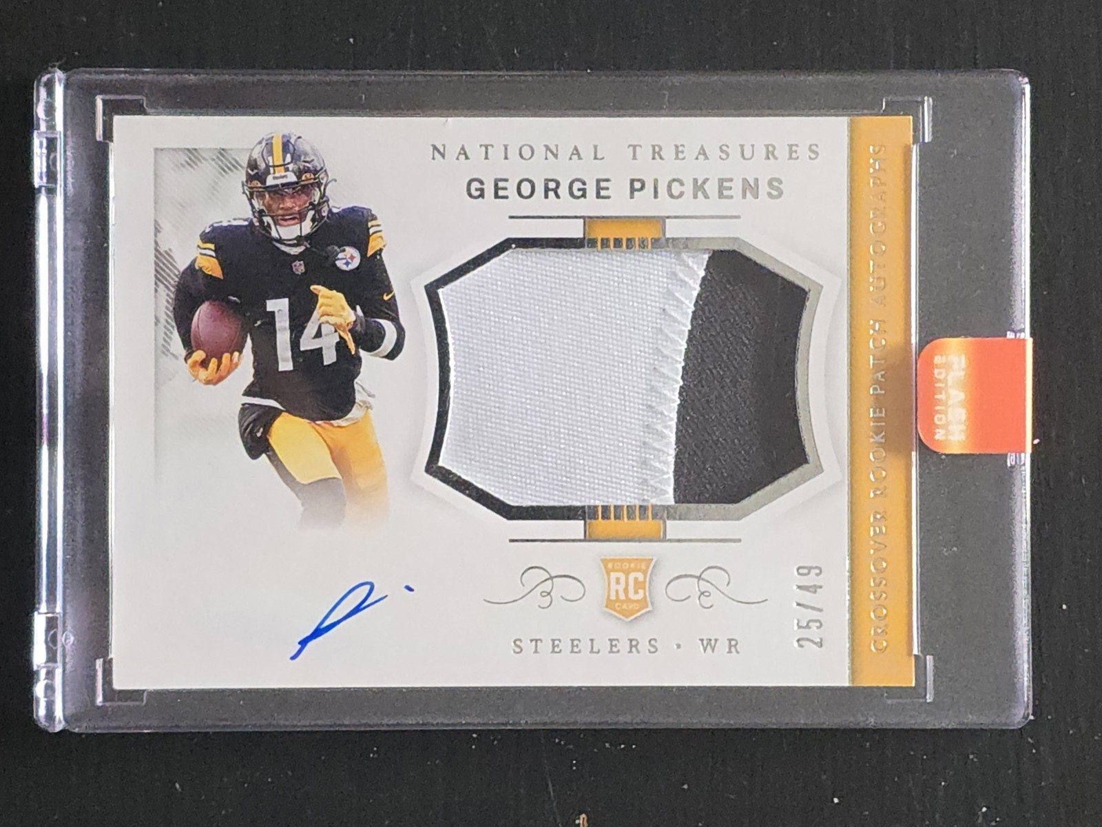 2022 National Treasures - Crossover Rookie Patch Autographs George Pickens 25/49