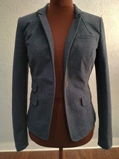 Banana Republic Sz 4 Women's Cotton Navy Blue Blazer 3 Pockets One Button