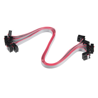 5Pack IDC 8 Pins Connector Flat Ribbon Cable Female Connector 30cm 2.54mm Pitch