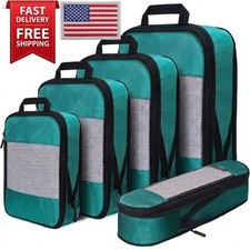 Travel Luggage Organizer Bags 5PC Compression Packing Cubes Lightweight Set