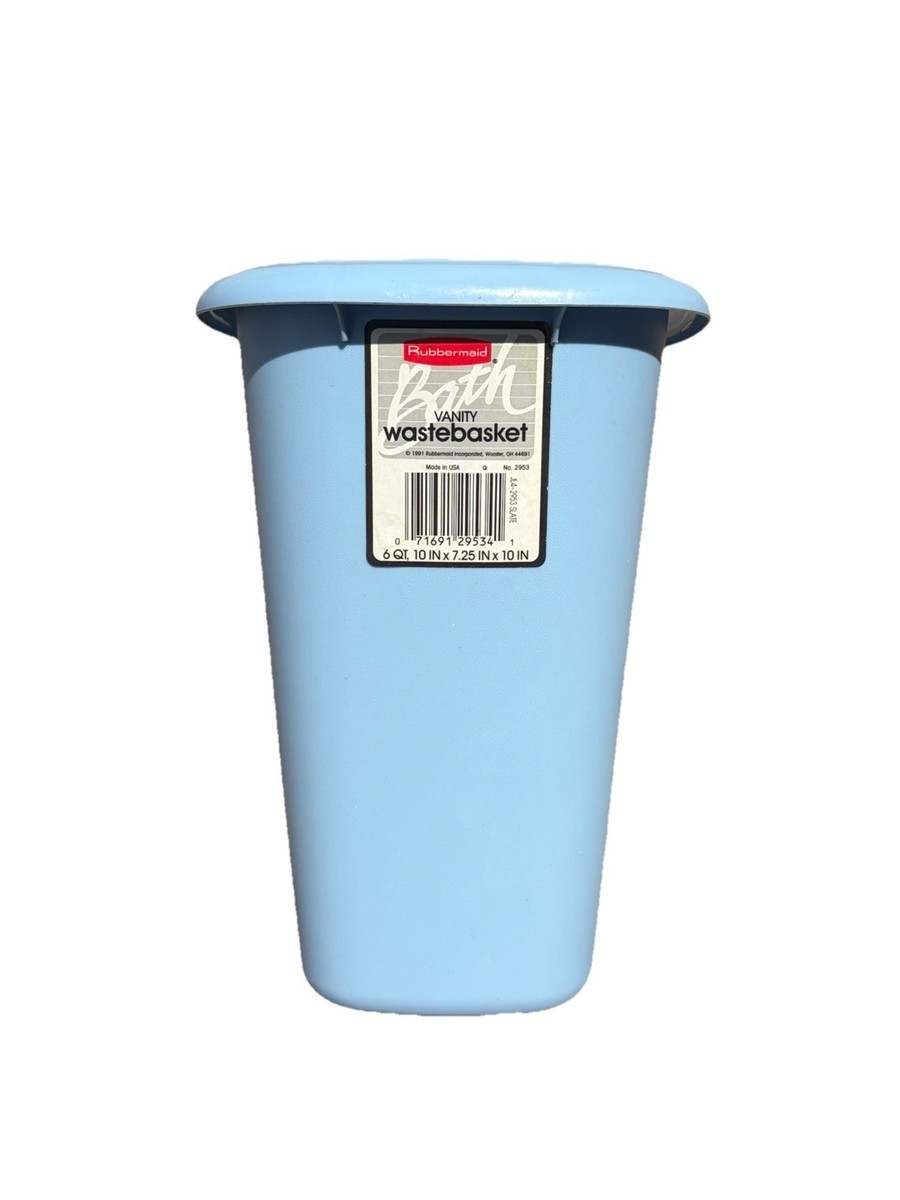 Rubbermaid  ラバーメイド　ノベルティ　ペンたて　中古 Vintage Rubbermaid 10” Blue Bathroom Vanity Waste Basket Trash Can