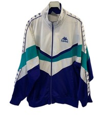 Kappa Vintage 90s Track Jacket Omini Tape Whi...