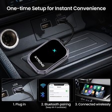 Wireless CarPlay Android Auto Adapter Wired to Wireless Dongle XTRONS ACCP08 USB
