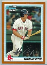 2010 Bowman Anthony Rizzo 1st Bowman Orange RC Rookie Card #bp101 #/250. rookie card picture