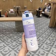 Owala 24oz Water Bottle Tied And True Blue Bows Limited Edition FreeSip